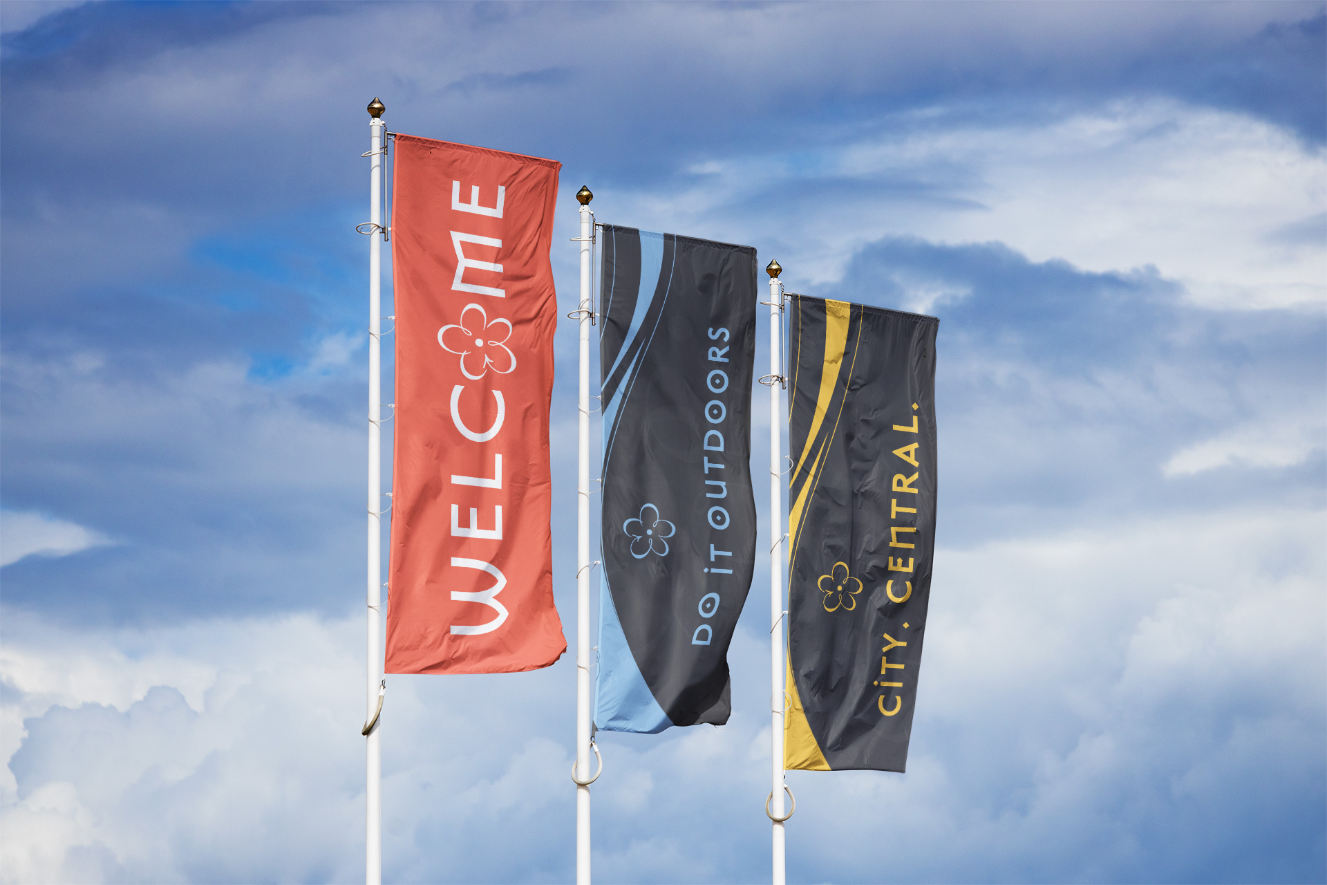 Castlegar Outdoor Flags Mockup