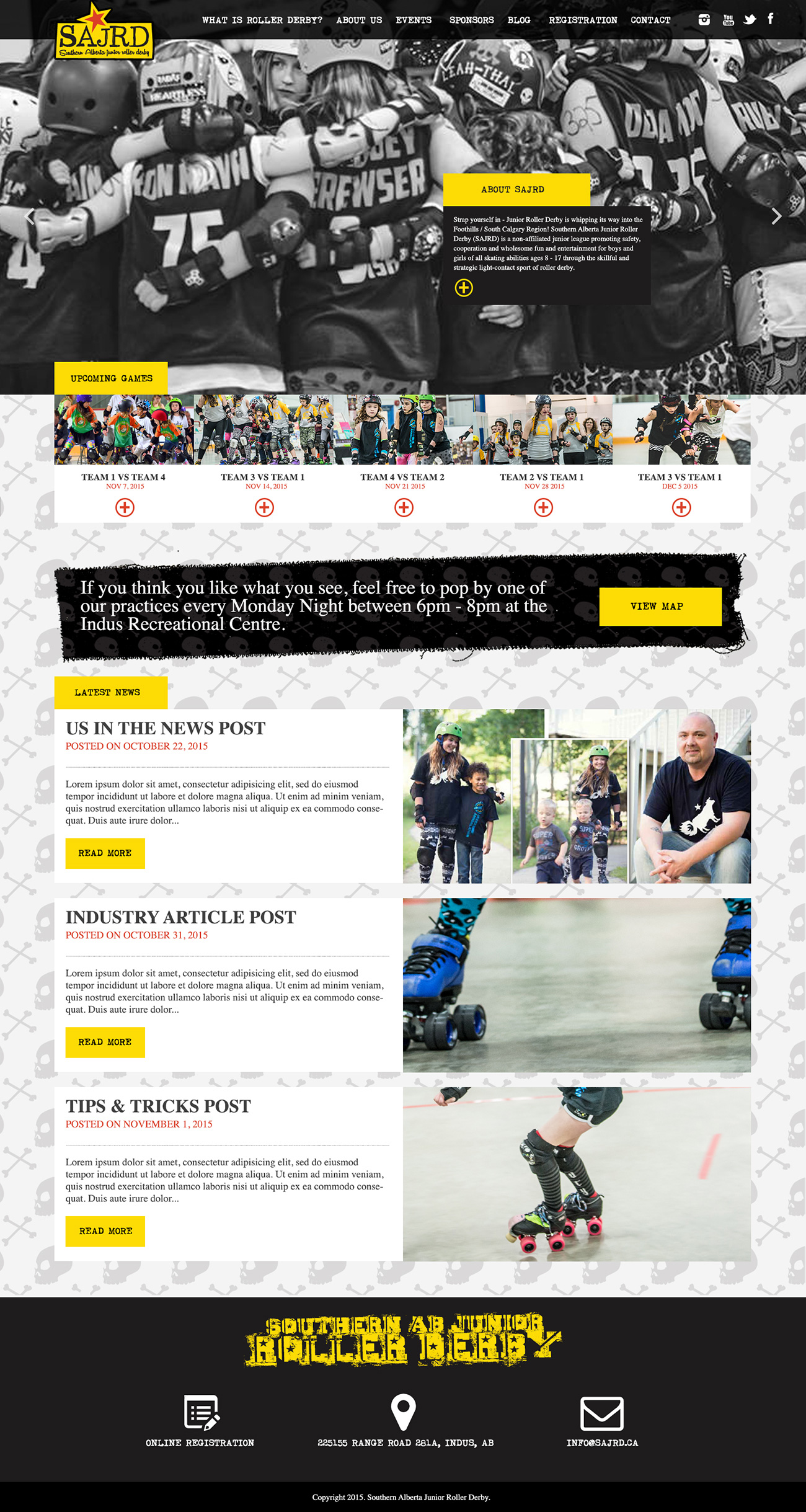 SAJRD website mockup