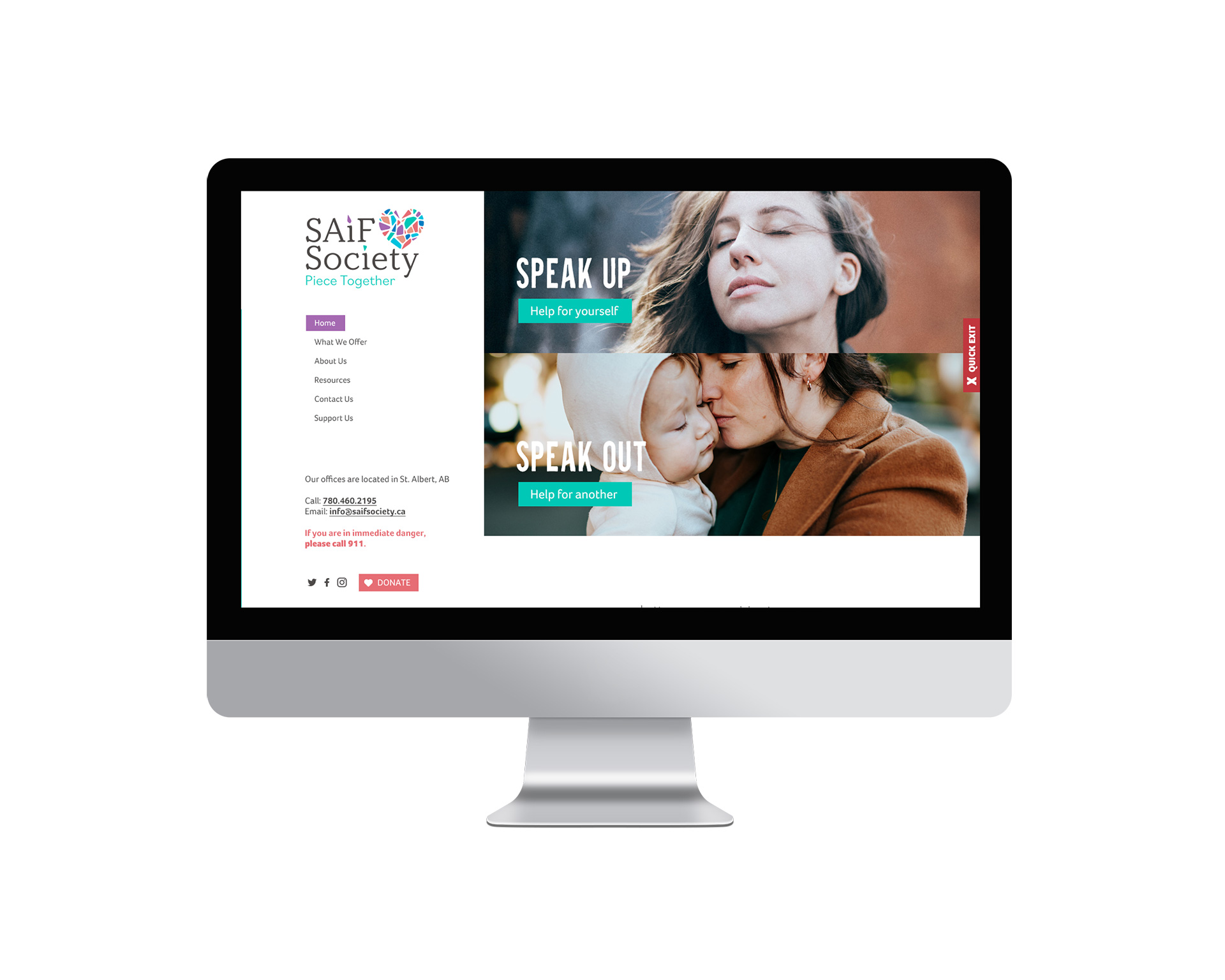 SAiF Society Website Mockup