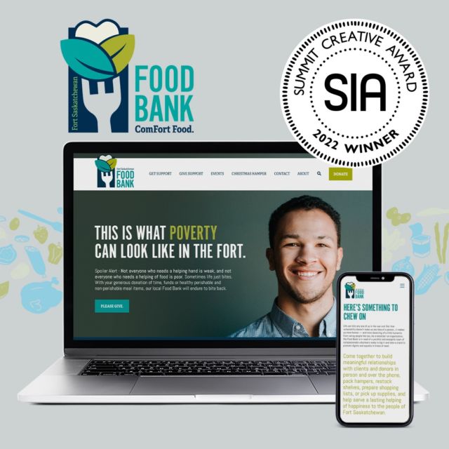 Excited to share that our recent branding and marketing work with the @fsfoodbank has picked up a 2022 Summit Creative Award! 

The Unfussy solution served to not only provide strategic direction for the future and justify the need for capital campaign funding to secure funding for purchase of a permanent address, but works as the plot points through which to weave a new brand story for the Fort Saskatchewan Food Bank and inspire a new name, new visual identity, and new targeted campaign creative.

Full case study on our website!
